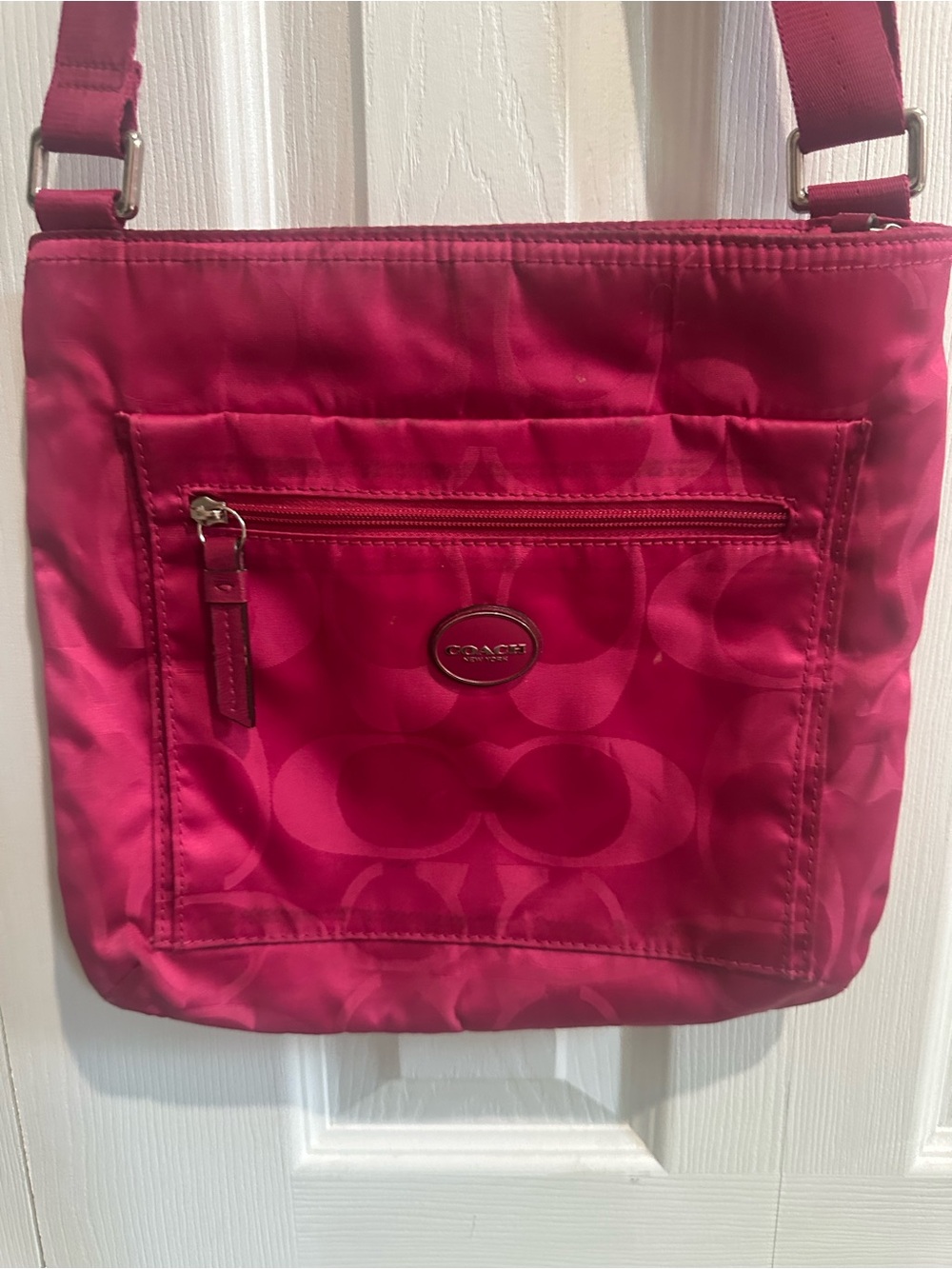 Coach Hot Pink Signature Crossbody Bag